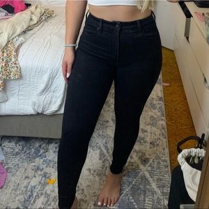 Abercrombie & Fitch black high rise skinny jeans
